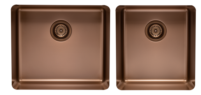 Medium and Large Bowl sink in Rose Gold TTRG4052