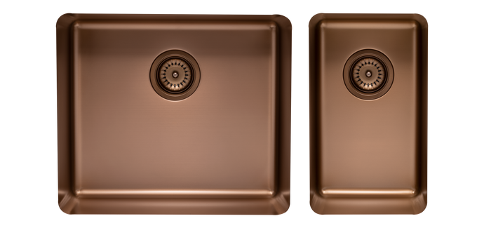 Large and Small Bowl sink in Rose Gold TTRG5228