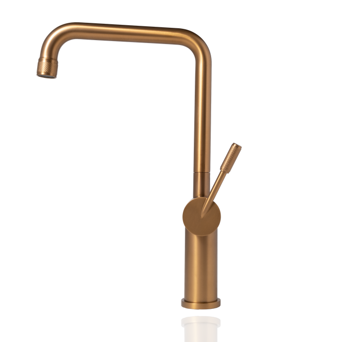 Thumbnail image of Titan Model 1 PVD kitchen mixer tap in Brass TTBR1