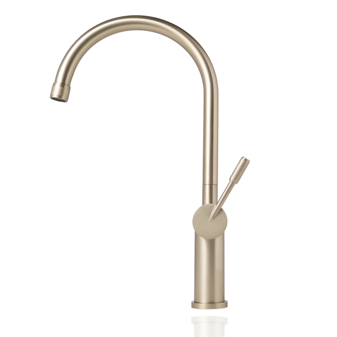 Thumbnail image of Titan Model 1 PVD kitchen mixer tap in Pearl Gold TTPG2